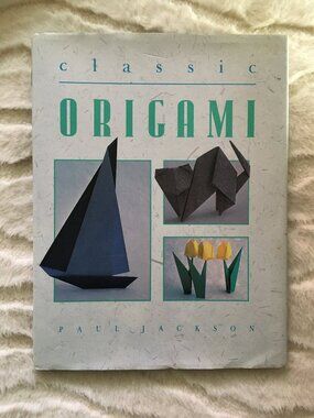 Vintage 90s Classic Origami Hardcover Paul Jackson Kit with Paper & Instructions